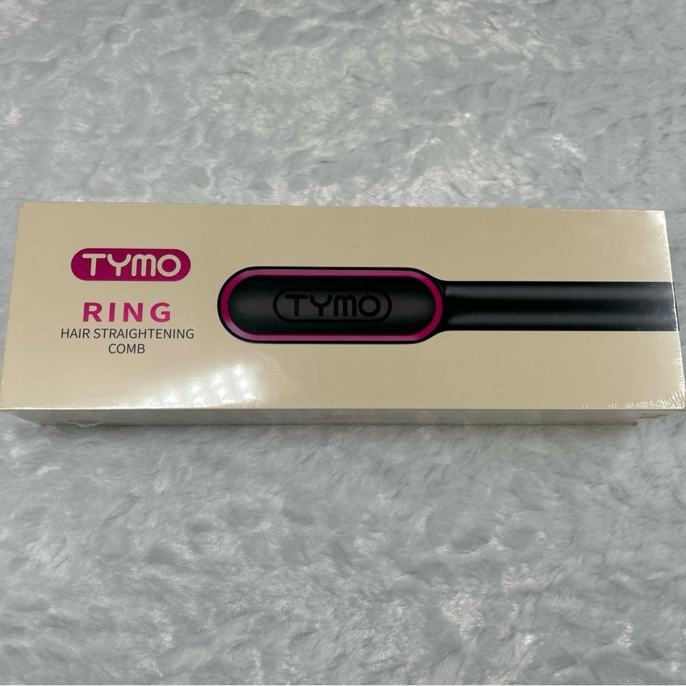 TYMO Ring Hair Straightening Brush Black and Pink BRAND NEW in SEALED BOX